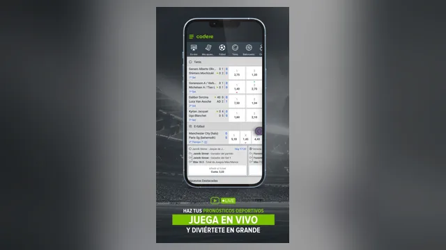 Captura oficial de la app de Codere en la App Store de Colombia (no disponible en la tienda de Paraguay)